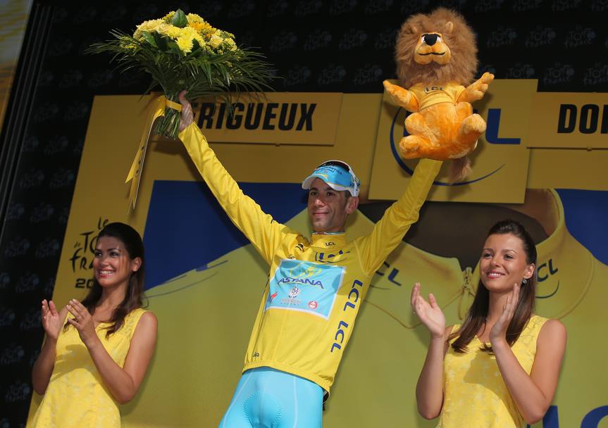 E sul podio pu festeggiare: domenica a Parigi sar incoronato re del Tour 2014. Getty